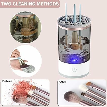 3-in-1 Electric Makeup Brush Cleaner | Automatic Brush Cleaner, Dryer & Storage Stand