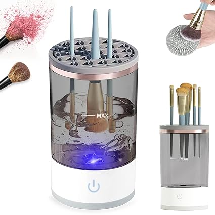 3-in-1 Electric Makeup Brush Cleaner | Automatic Brush Cleaner, Dryer & Storage Stand