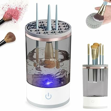 3-in-1 Electric Makeup Brush Cleaner | Automatic Brush Cleaner, Dryer & Storage Stand