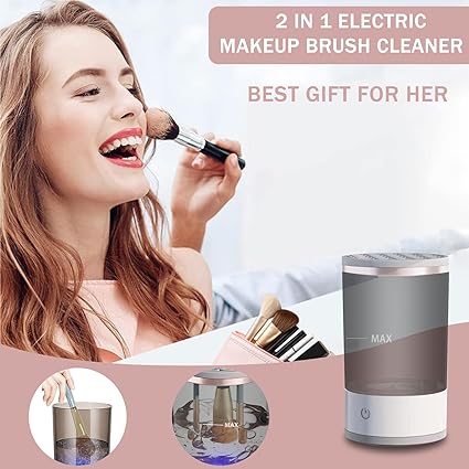 3-in-1 Electric Makeup Brush Cleaner | Automatic Brush Cleaner, Dryer & Storage Stand