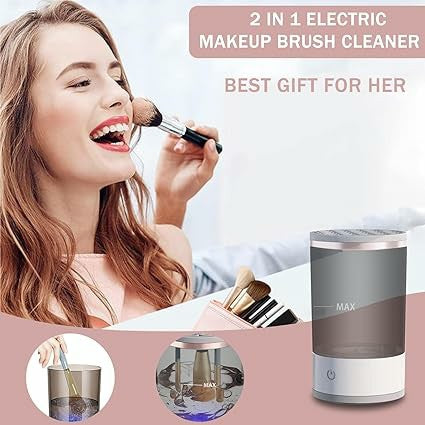 3-in-1 Electric Makeup Brush Cleaner | Automatic Brush Cleaner, Dryer & Storage Stand