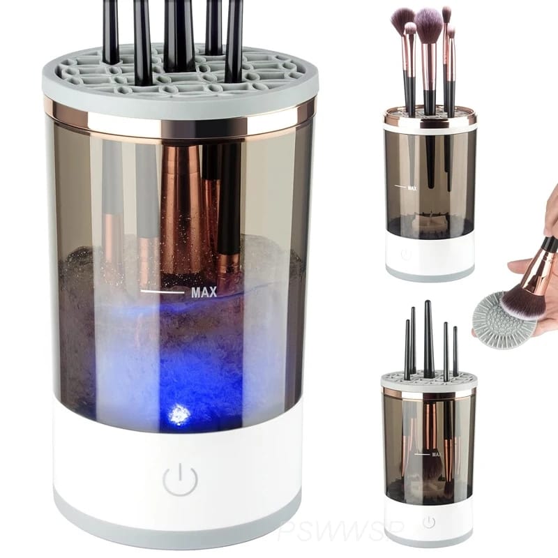 3-in-1 Electric Makeup Brush Cleaner | Automatic Brush Cleaner, Dryer & Storage Stand