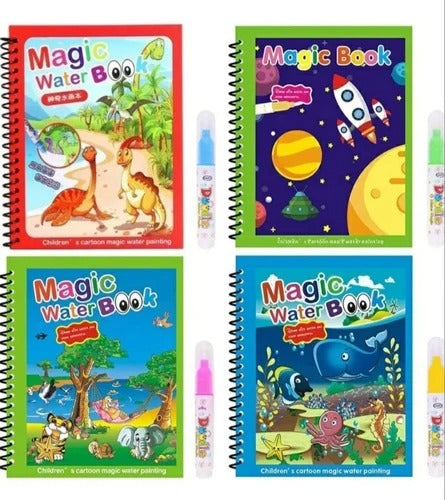 Magic Water Coloring Book for Kids | Reusable Water Painting Book with Magic Pen