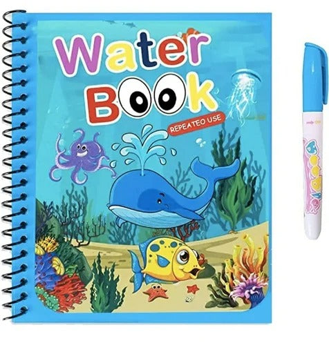Magic Water Coloring Book for Kids | Reusable Water Painting Book with Magic Pen