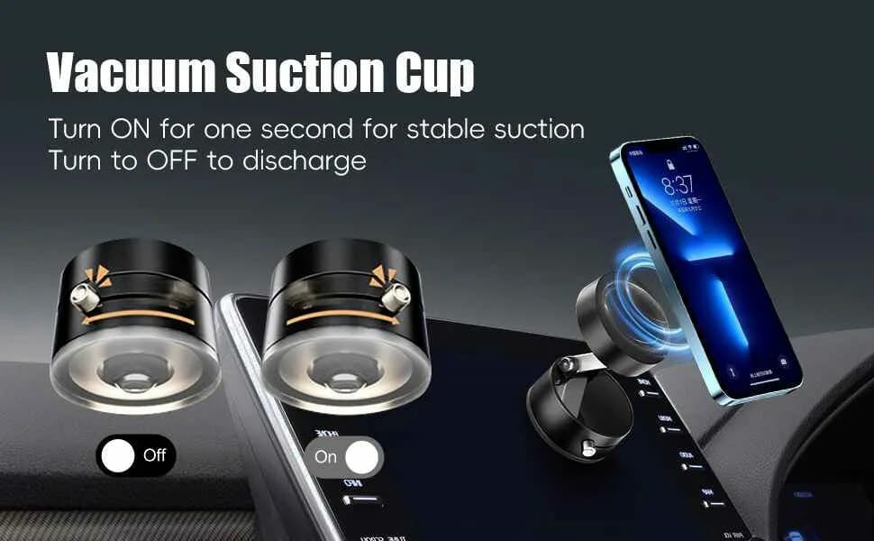 Magnetic Suction Phone Holder | Foldable 360° Adjustable Phone Mount
