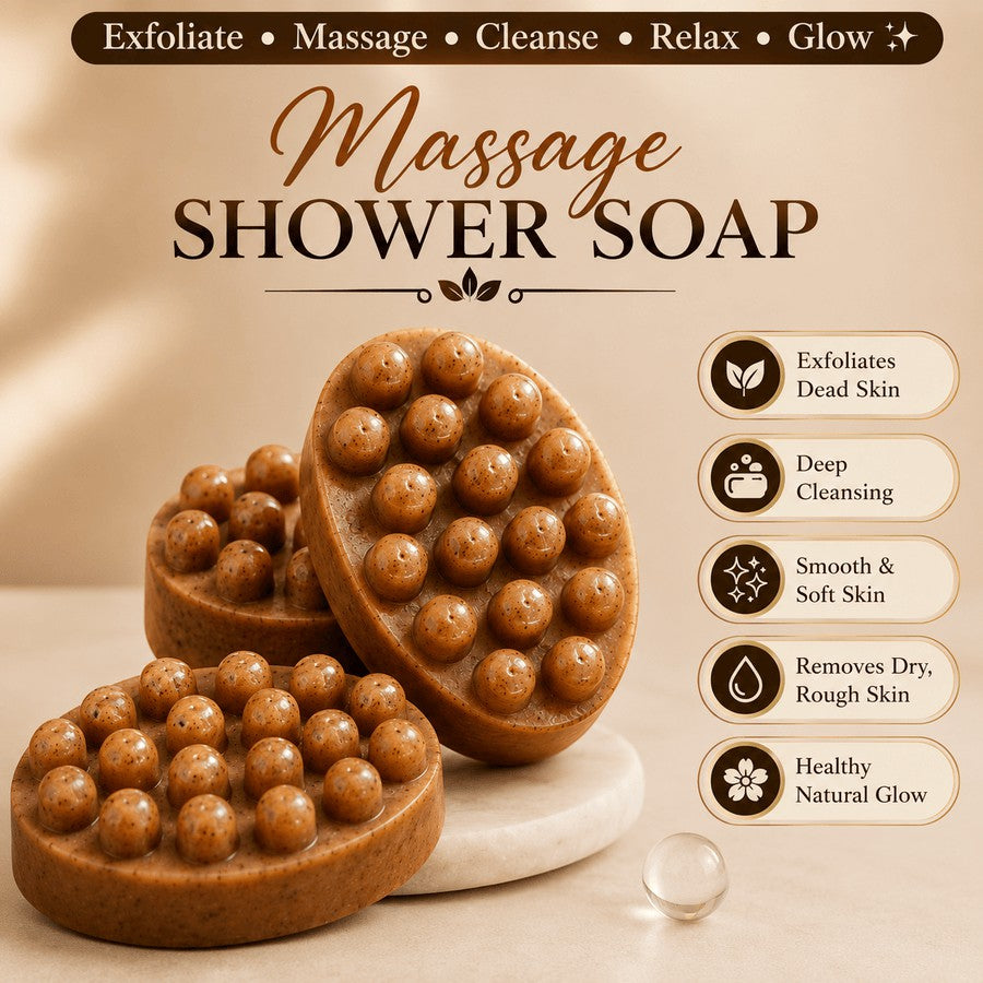 Instant Glow Massage Shower Soap | Deep Cleansing Body Soap for Soft & Smooth Skin