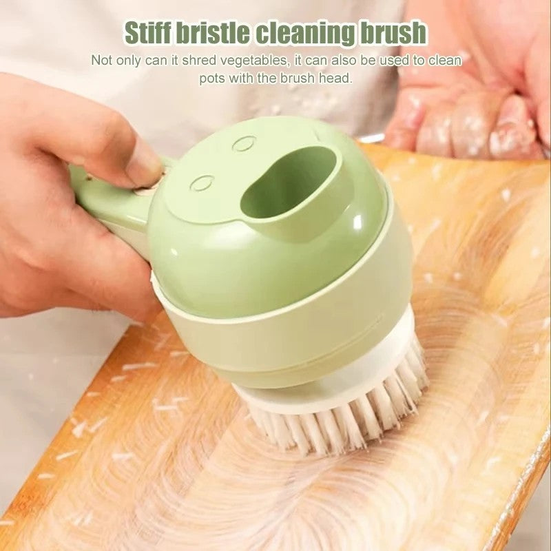 4-in-1 Wireless Electric Vegetable Cutter | USB Rechargeable Mini Food Processor & Garlic Chopper