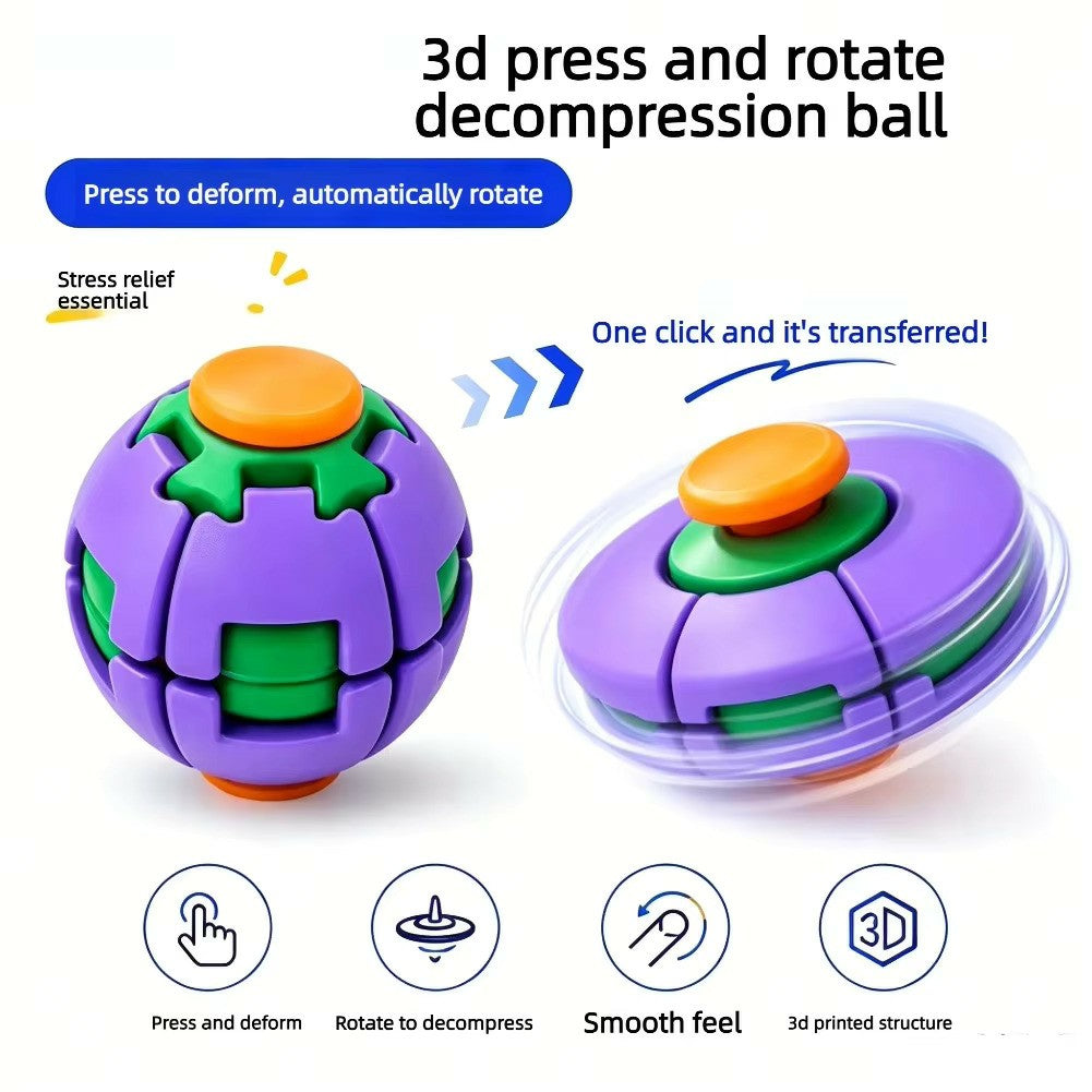 3D Printed Fidget Spinner Ball | Stress Relief Desk Toy