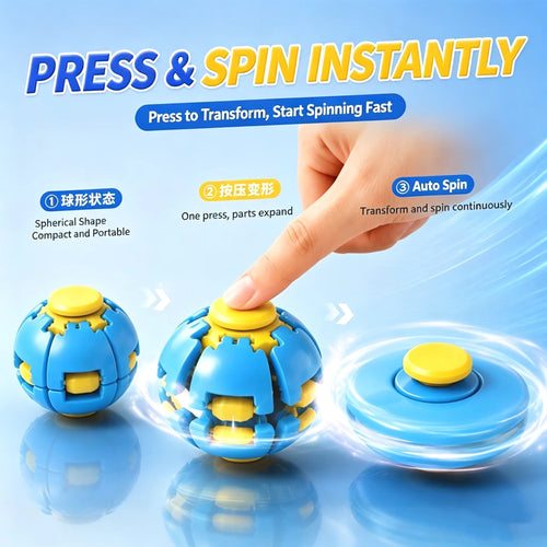 3D Printed Fidget Spinner Ball | Stress Relief Desk Toy