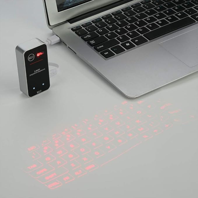 Laser Projection Keyboard – Portable, Wireless & Futuristic! 🖥️🔴