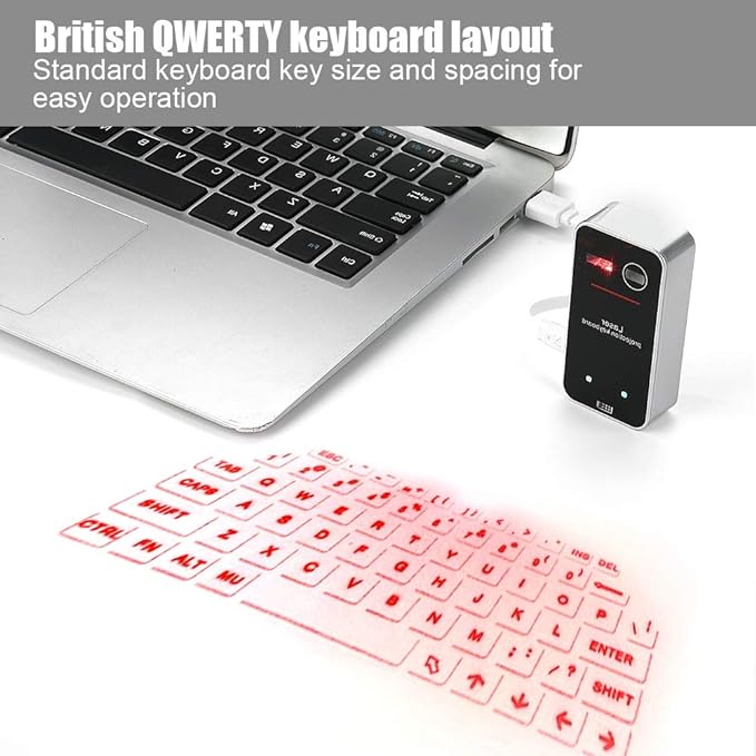 Laser Projection Keyboard – Portable, Wireless & Futuristic! 🖥️🔴