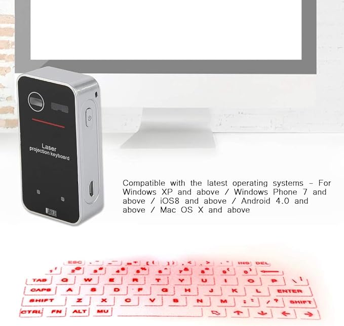 Laser Projection Keyboard – Portable, Wireless & Futuristic! 🖥️🔴