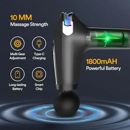 HandEase Pro Massager Gun 💆‍♀️💪 Deep Tissue Relief Anywhere, Anytime.