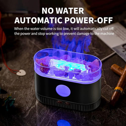 Flame Aroma Diffuser - Ultrasonic Humidifier & Aromatherapy with Adjustable Flame Lighting