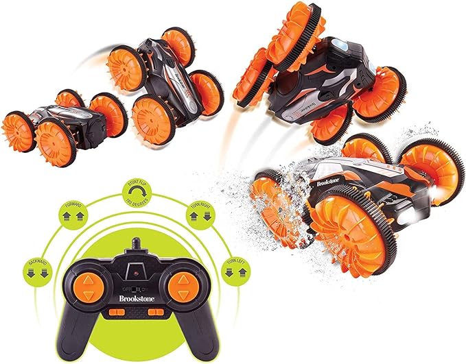 Waterproof RC Stunt Car - 360° Rotating Action & All-Terrain Mastery!