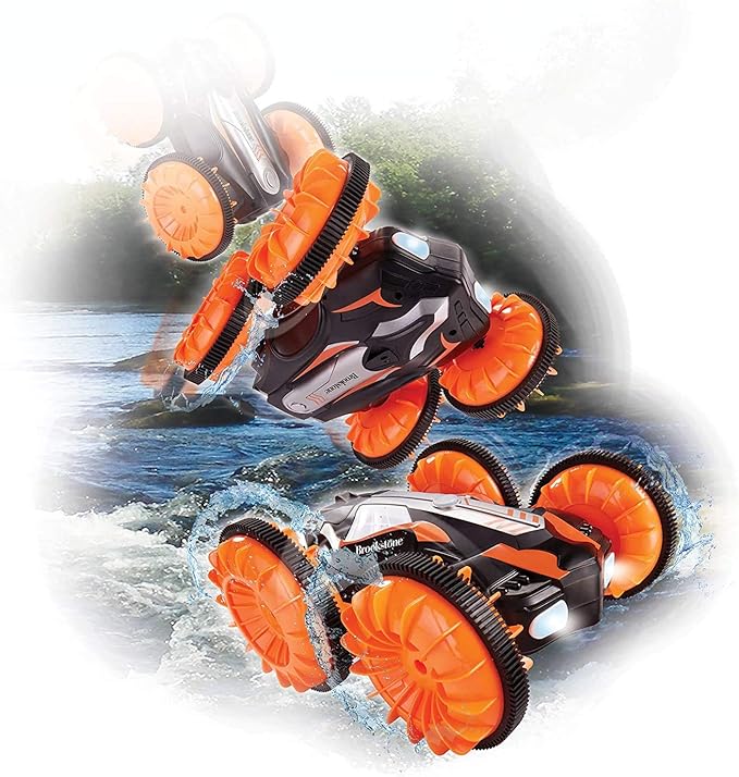 Waterproof RC Stunt Car - 360° Rotating Action & All-Terrain Mastery!