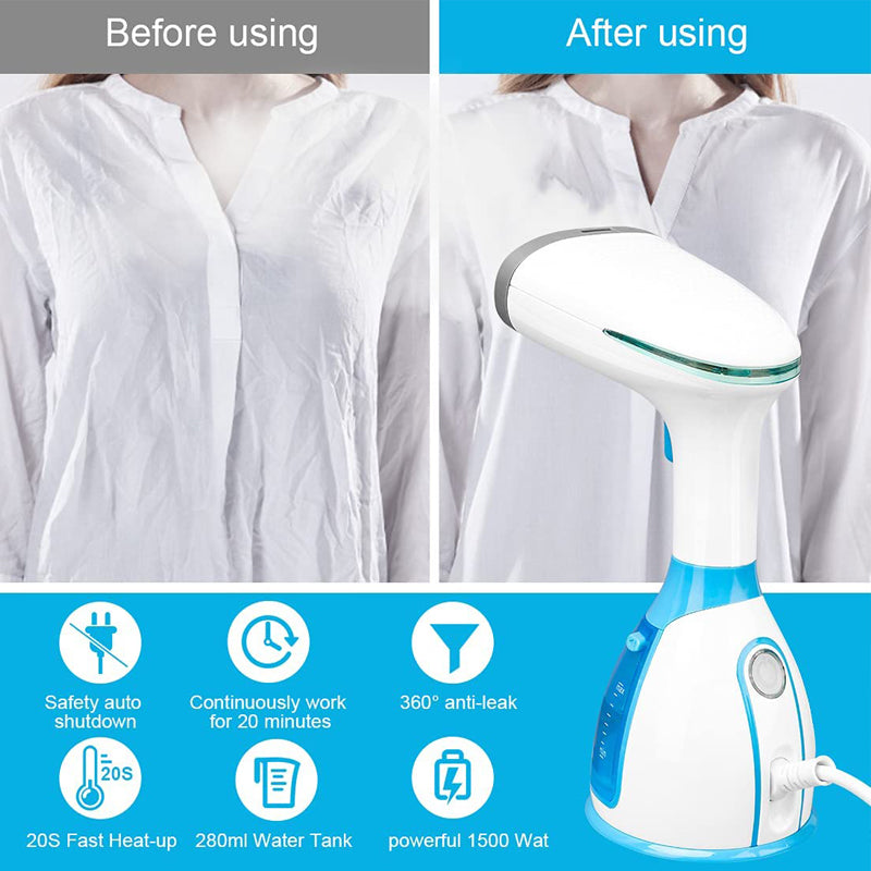 Portable Garment Steamer – Handheld, High-Pressure Steam for Effortless Ironing 🌪️👕