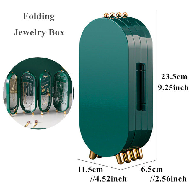 Folding Screen Jewelry Box – Stylish, Space-Saving & Elegant! 💎📿